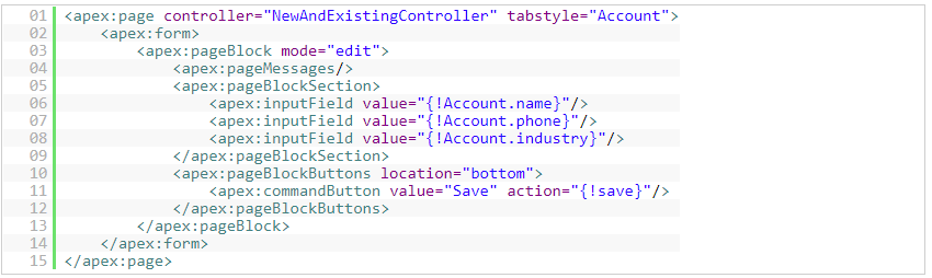 vf to create new records